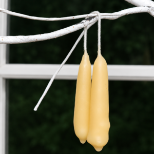 Pair of hand dipped beeswax candles